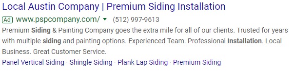 google ads hardie siding